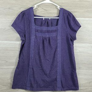 Women's Purple Short Sleeve Top